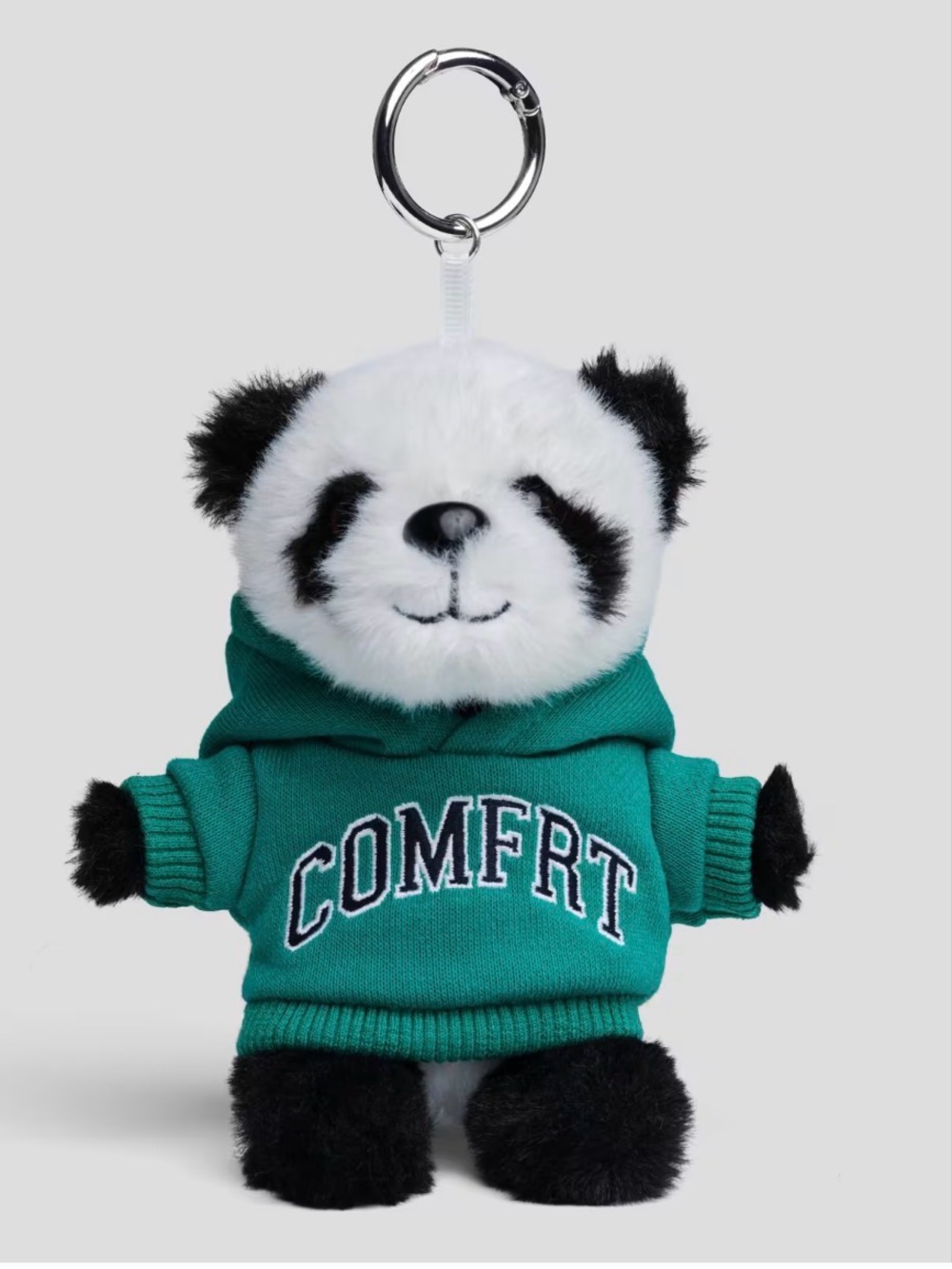 Plush Panda Toy in Green Hoodie - COMFRT